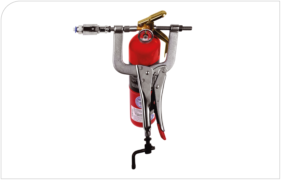 Maquina Pinza universal para presurización de extintores manuales y 1 kg